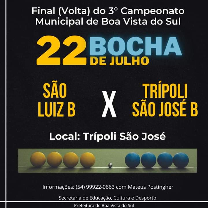 Final do 3º Campeonato Municipal de Bocha