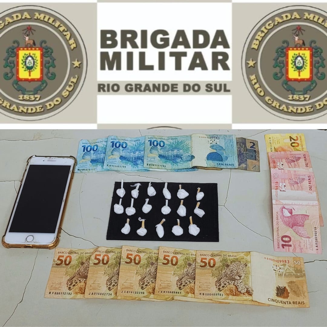 3º BPAT - BRIGADA MILITAR PRENDE HOMEM POR TRÁFICO DE DROGAS EM BENTO GONÇALVES